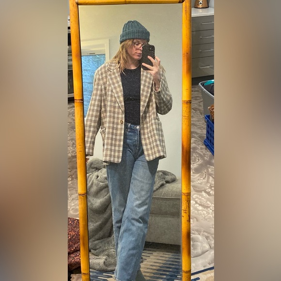 Plaid wool blazer - Picture 3 of 3